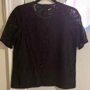 Madewell black lace top